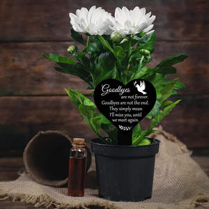 Plaque commémorative personnalisée en métal en forme de cœur pour jardin et cimetière - Product Image 1