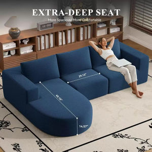 Hot Trending Products 2026 Alibabaa Low MOQ Extendable Compression Pack <b>Sofa</b> with Right Chaise <b>for</b> Hotel & Living Room Use - Product Image 4