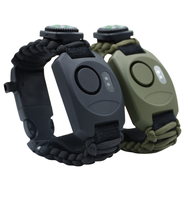 Alarme de poignet multifonction portable, sifflet anti-loup en paracorde, alarme étanche en nylon, kit de survie pour le camping