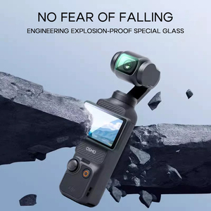 2.5D Dễ dàng cài đặt chính xác phù hợp với AR Tempered Glass bảo vệ màn hình và ống Kính phim cho DJI Túi 3 máy ảnh chống trầy xước bong bóng miễn phí - Product Image 3
