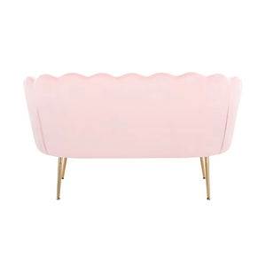 Petit causeuse <span class=keywords><strong>2</strong></span> <span class=keywords><strong>places</strong></span> rembourré de couleur personnalisée au design moderne Canapé en velours pour mariage avec pieds en métal - Product Image 6