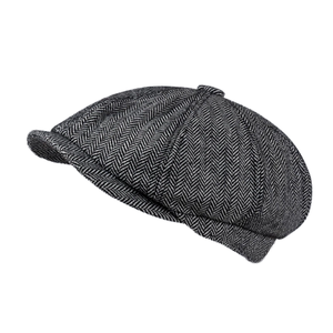 <span class=keywords><strong>Bai</strong></span> Xiaoyuan invierno Retro espiga octogonal boina Unisex estilo europeo y americano pintor artístico Duckbill sombrero 100% lana - Product Image 1