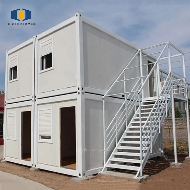 CGCH Quick Build Movable Workshop สำนักงานบ้านคอนเทนเนอร์20ft Prefab Eco ที่ถอดออกได้ Cargo Container House