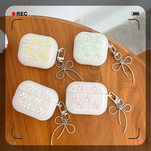 Funda Protectora Tridimensional de TPU con Diseño de Lazo para <span class=keywords><strong>iPhone</strong></span> <span class=keywords><strong>Airpods</strong></span> <span class=keywords><strong>Pro</strong></span> 3, con Brillantina, Diseño Personalizado para Mujer, Funda para <span class=keywords><strong>Airpods</strong></span> 1 <span class=keywords><strong>2</strong></span> 4, Venta al por Mayor - Product Image 4