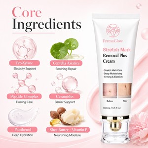 Crema de Manteca de Karité Fermentada con Vitamina E Orgánica para Eliminar Cicatrices del Embarazo, Suavizar, Reafirmar y Eliminar Estrías Posparto - Product Image 5