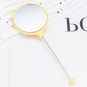 DIY Beaded Fashionable Geometry Pattern Plastic Personalized Handheld <b>Mirror</b> Women-Portable <b>Compact</b> Makeup Handle Perfect - Product Image 4