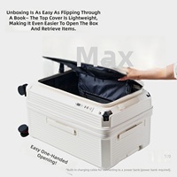 Valise trolley unisexe à ouverture latérale, compartiment profond, grande capacité, 20 pouces, avec roulettes universelles silencieuses, anti-chute, en PC, design tendance