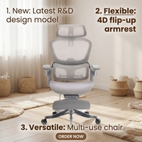 Chaise de bureau ergonomique de direction moderne en maille réglable pivotante et relevable, meubles commerciaux du fabricant