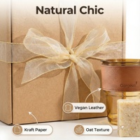 Coffret Cadeau Lunaire Premium Soins Personnels 6-en-1 Kit de Relaxation avec Bougie d'Aromathérapie en Verre pour Femme Logo Personnalisé Cadeau de Mariage