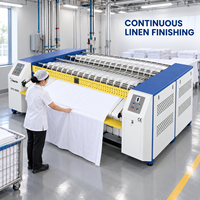 Repasseuse industrielle à double rouleau pour draps de lit, idéale pour les blanchisseries d'hôtels et les équipes d'entretien ménager