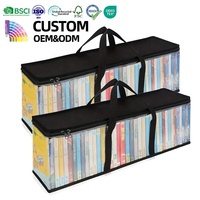 Portable Durable Washable PVC Storage <strong>Bag</strong>, Foldable Extra Large Capacity DVD Organizer for AMZ <strong>Sellers</strong>