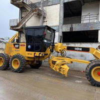 Niveleuse CAT 140H d'occasion, machine de nivellement de terrain, modèle 140K 2020, moteur, pompe, puissance 138 kW