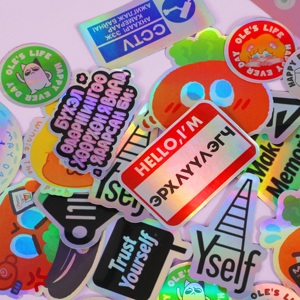 Chất Lượng Cao Tùy Chỉnh In Ấn Dính Không Thấm Nước Vinyl Dán Ba Chiều Long Lanh Chết Cắt Thủ Công Nến Phim Hoạt Hình Ba Chiều Thiết Kế - Product Image 3