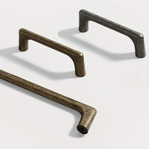 Maniglie Personalizzate in Lega di Zinco per Mobili, <span class=keywords><strong>Cucina</strong></span>, Cassetti e Armadi, Design Moderno in Oro Opaco e Nero - Product Image 1