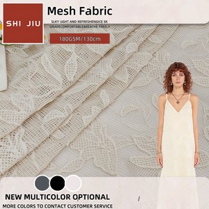 Tela de Malla Floral Transpirable y Soluble <span class=keywords><strong>en</strong></span> Agua, 100% Algodón, <span class=keywords><strong>para</strong></span> Vestidos Bordados o Hawaianos - Product Image 2