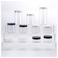 Toples Penyimpanan Plastik PET Transparan Food Grade 2 oz 4 oz 8 oz 12 oz 16 oz Toples Kosmetik Plastik PET