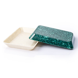Custom Anti-Slip Melamine Desk <strong>Tray</strong> <strong>Eco</strong>-<strong>Friendly</strong> <strong>Plastic</strong> with Embossed Surface for Serving Dishes Plates on Your Desk Workspace