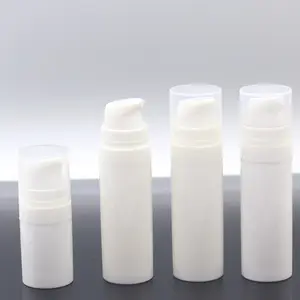 Botol Kosmetik Pompa Losion Mewah Tanpa Udara, Botol Dewar 50Ml 30Ml Warna Putih, Botol Pompa Tanpa Udara untuk Losion Perawatan Kulit