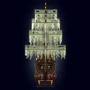 Mould King 13197 Série Navire Modèle de bateau pirate Le <span class=keywords><strong>Flying</strong></span> <span class=keywords><strong>Dutchman</strong></span> 4364PCS Blocs de construction Modèle de jouet technique Cadeaux de Noël - Product Image 4