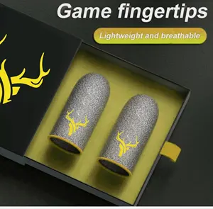 Touch Screen Carbon Fiber Finger Tips Mobile Games Anti-Sweat Fingertips Finger Sleeve For Cell Phone Game Finger Cots