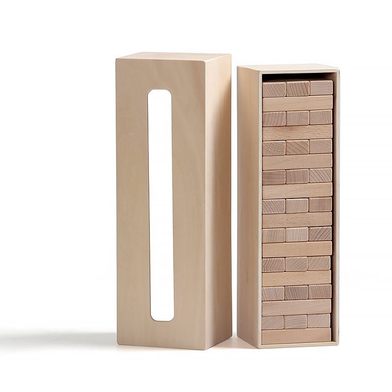 Madera de haya 54 piezas estilo madera natural.