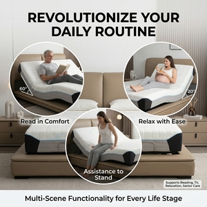 <span class=keywords><strong>Matelas</strong></span> électrique intelligent à gravité zéro avec massage par vibration 6 zones et contrôle par application, base de lit réglable à moteur silencieux OEM CE/ISO - Product Image 3