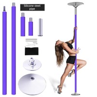 Barre de danse autoportante réglable en acier inoxydable de haute qualité, robuste et portable, sans perçage, pour pole dance