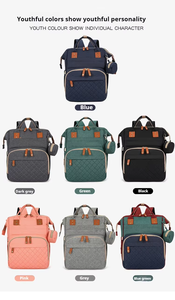 Bolsa de Pañales para Bebé Impermeable con Carga USB, Organizador de Pañales para Mamá, Venta Directa de Fábrica - Product Image 2