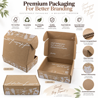 Boîte d'expédition en kraft brun écologique personnalisée avec logo, emballages pour les marques de produits de beauté et de soins capillaires pour les petites entreprises