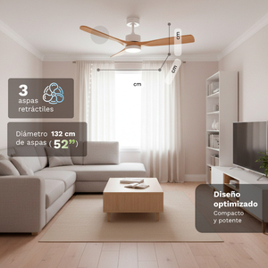 Ventilador de Techo Grunkel Skystyle52 de 52 Pulgadas con Luz y Control Remoto - Product Image 1