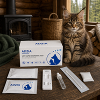 Carte de test rapide ADZIA FPV pour l'antigène de la panleucopénie feline, kit de diagnostic vétérinaire OEM ODM pour chat