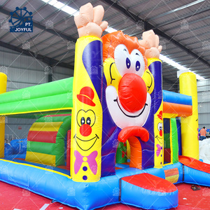 Château gonflable durable en PVC |   Château gonflable Clown avec toboggan pour les fêtes d'anniversaire et les locations pour enfants - Product Image 1