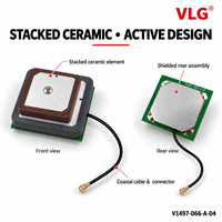 Antenne patch céramique GNSS active à gain élevé GPS L1/L5 BeiDou B1/B2a 3~3.6V Module de positionnement et de suivi à faible bruit avec amplificateur 2:1