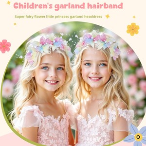 Guirlande florale arc-en-ciel vibrante pour enfants, idéale pour séance photo <span class=keywords><strong>de</strong></span> princesse des forêts, couronne <span class=keywords><strong>de</strong></span> fleurs mignonne, accessoire <span class=keywords><strong>de</strong></span> cheveux, cadeau <span class=keywords><strong>de</strong></span> fête - Product Image 2