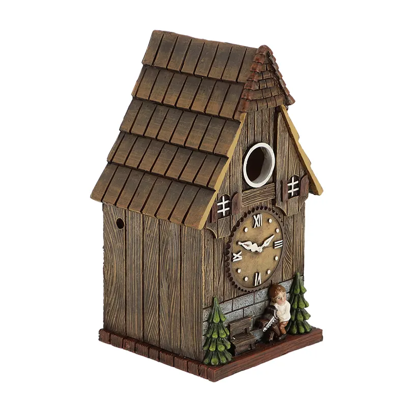 Esschert Design Bird nest, bird house, bird box of a miniature building farm house