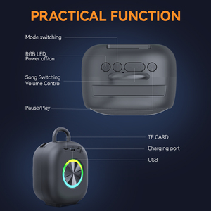 Zqs D21 K12 Mini Bt Karaoke Loa Trẻ Em RGB LED Chiếu Sáng Không Dây Nhà Hệ Thống Karaoke Microphone Có Tính năng Âm Bass Âm Thanh - Product Image 2