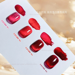 Nuevo Esmalte de Uñas en Gel Ojo de Gato Rojo <span class=keywords><strong>Cereza</strong></span> en 6 Colores, Esmalte de Uñas en Gel Ojo de Gato Rubí para Salón de Uñas - Product Image 5