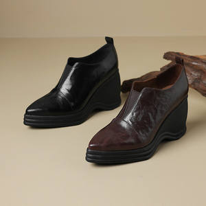 Botas Retro Casuales y Modernas para Mujer, Impermeables, Duraderas, Antideslizantes, con Hebilla en el Tobillo, Punta Redonda, Suela de Goma, Cuero Genuino - Product Image 6