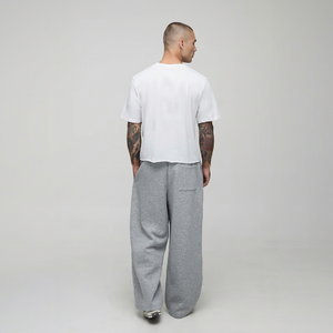 Camiseta Blanca Oversize para Hombre, Estilo Urbano, Manga Regular, Cuello Redondo, Mezcla de Poliéster/Algodón, Ecológica, Transpirable, Anti-Encogimiento - Product Image 1