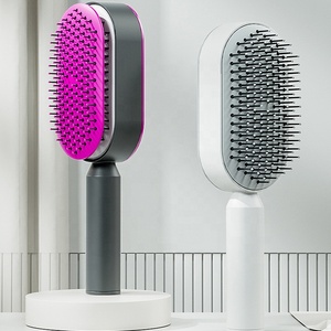 Peine de masaje con bolsa de aire para limpiar el <span class=keywords><strong>cabello</strong></span> con un clic, <span class=keywords><strong>cepillo</strong></span> de pelo autolimpiante para mujeres, <span class=keywords><strong>cepillo</strong></span> de pelo desenredante de una tecla - Product Image 1