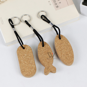 Nouveau Design porte-clés en bois de liège gravure Logo porte-clés <span class=keywords><strong>mural</strong></span> en bois porte-clés cadeau promotionnel - Product Image 1