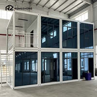 Bâtiment de bureau modulaire préfabriqué pour grande salle de réunion avec escalier, maison conteneur détachable