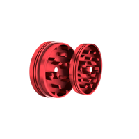 Accessoires pour fumer en usine Logo personnalisé de haute qualité 55mm 2 couches en alliage d'aluminium broyeurs d'herbes pour accessoires pour fumer