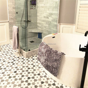 Daisy hoa Mẫu thassos đá cẩm thạch trắng hỗn hợp màu xám đá cẩm thạch khảm nhà bếp backsplash gạch bằng tia nước khảm tường gạch lát sàn - Product Image 5