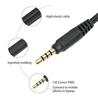 Câble adaptateur PVC standard CTIA 3,5 mm mâle vers double 3,5 mm femelle, longueur 20 cm, pour iPhone 4, karaoké mobile, casque, microphone