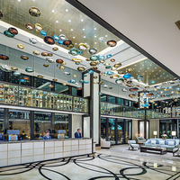 Luminaires suspendus de luxe au design moderne, réglables en hauteur, pour restaurants haut de gamme et salles de banquet, lustres en verre personnalisables