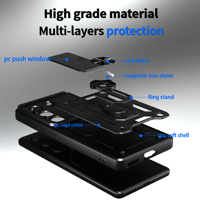 Coque de Téléphone Antichoc Blindée avec Cache Coulissant de Confidentialité pour Infinix Note 50 Pro Plus Note50 4G 50X Note 40 Pro 30 Smart 10 Plus Pop 10