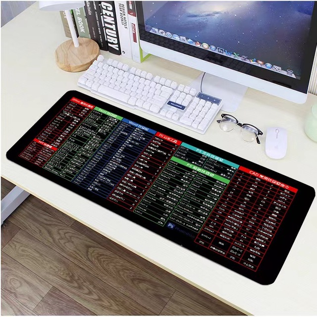 Large Geometric Cutting Mouse Pad Soft Anti-Slip Desk Mat for Gaming Computer Non-Slip Rubber Keyboard Enhanced Stock