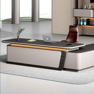 Escritorio ejecutivo en forma de L moderno superventas, muebles de oficina de CEO con características convertibles para Gerentes - Product Image 6