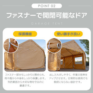 UPF50 + UV koruma ve yağmur geçirmez garaj tentesi, Carports, festivaller ve depolama için mükemmel, 3.6x5.9x2.9m garaj tentesi, - Product Image 5